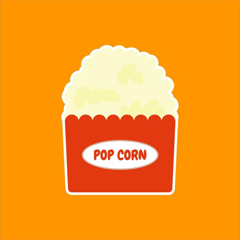 Popcorn piatto design vettore illustrazione