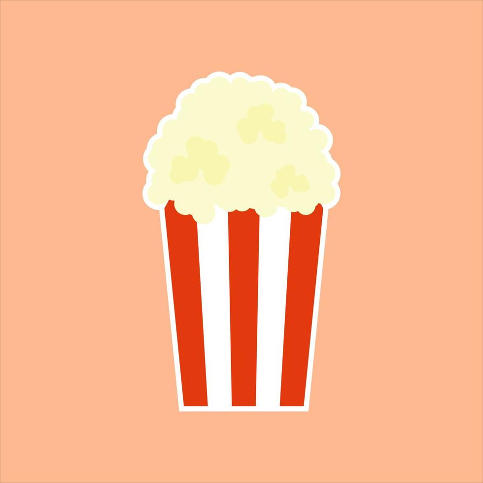 Popcorn piatto design vettore illustrazione