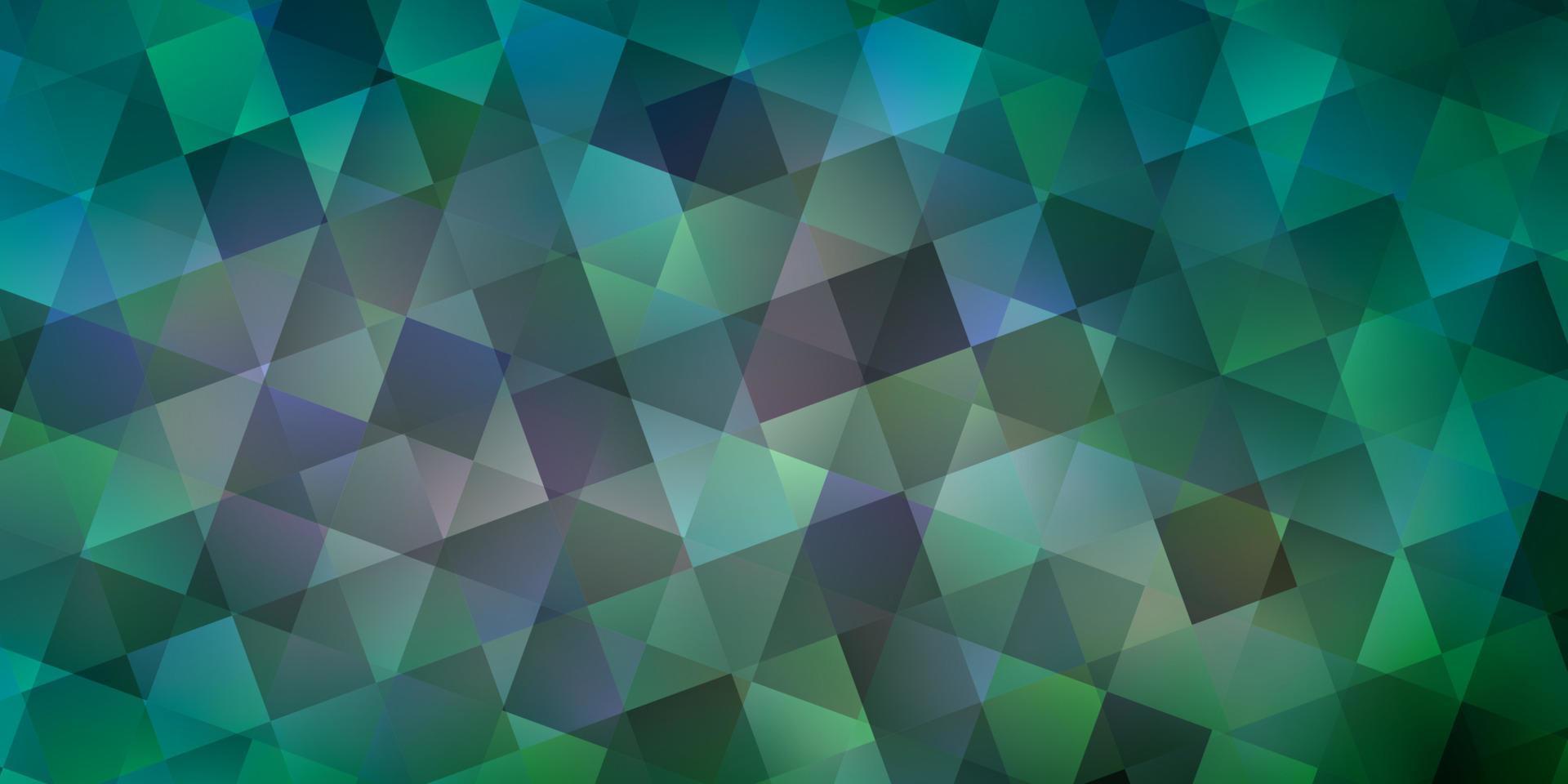 sfondo vettoriale azzurro, verde con triangoli, cubi.