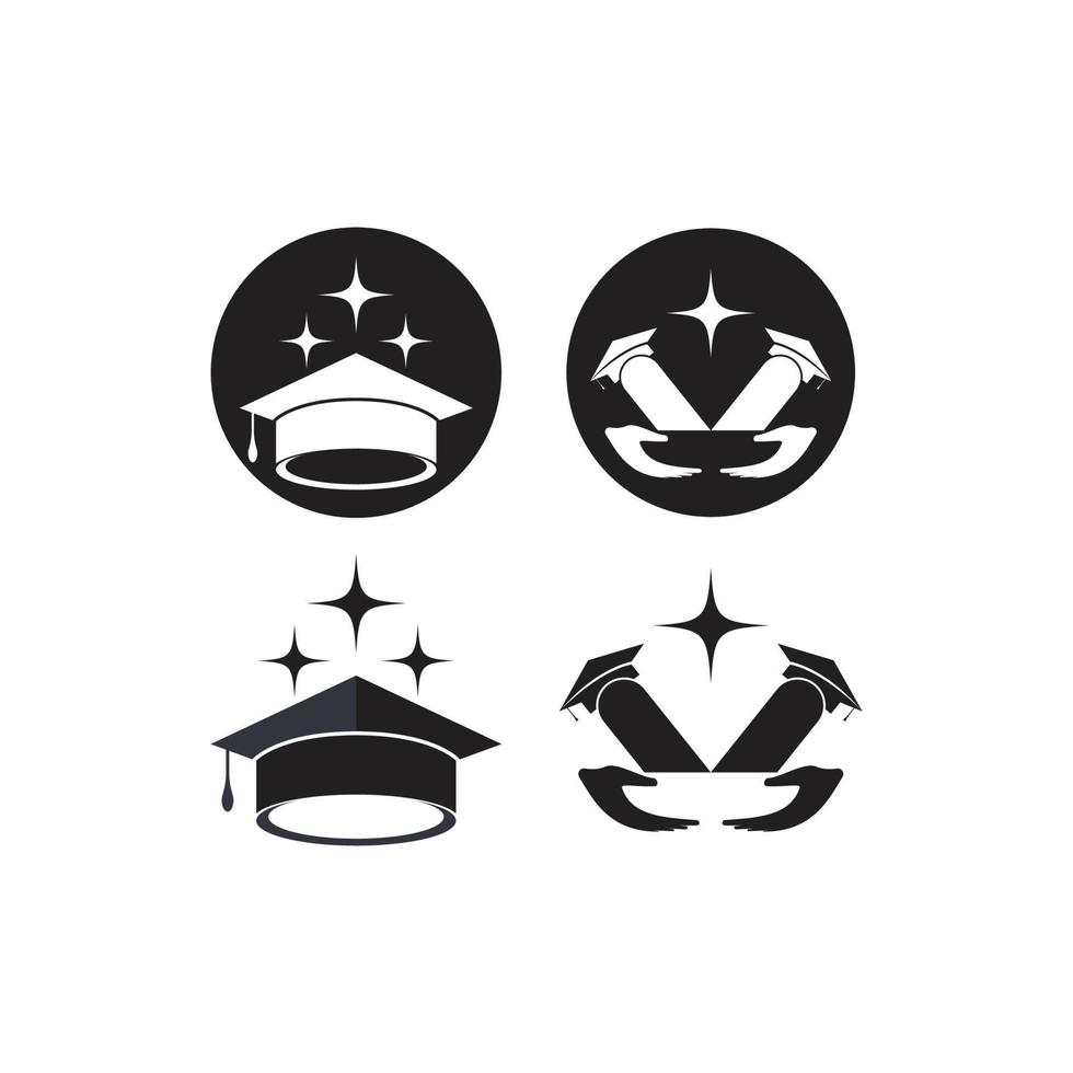 logo del berretto toga vettore