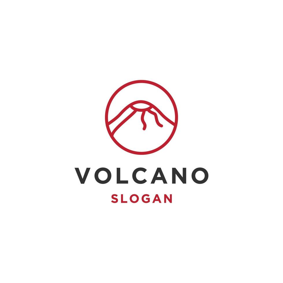 vulcano montagna logo. semplice illustrazione di vulcano montagna vettore