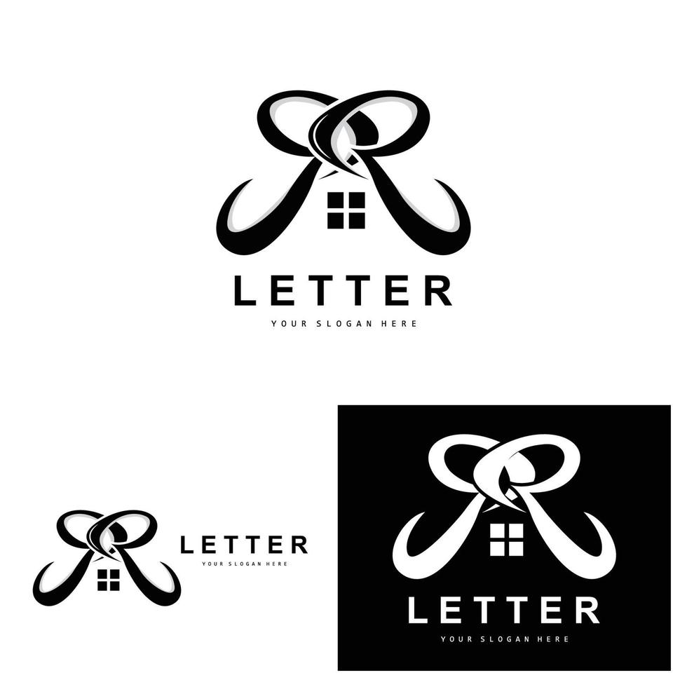 r lettera logo, vettore alfabeto simbolo, design per marca loghi con iniziale lettera