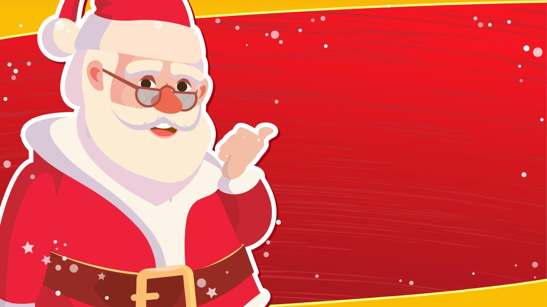 Natale vendita bandiera modello con classico natale Santa Claus vettore. sconto speciale offrire vendita bandiera vettore