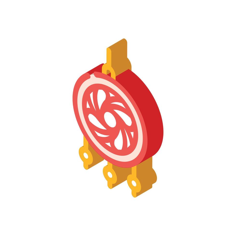tessitura amuleto isometrico icona vettore illustrazione