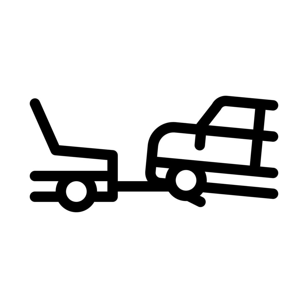 evacuare veicolo icona vettore schema illustrazione