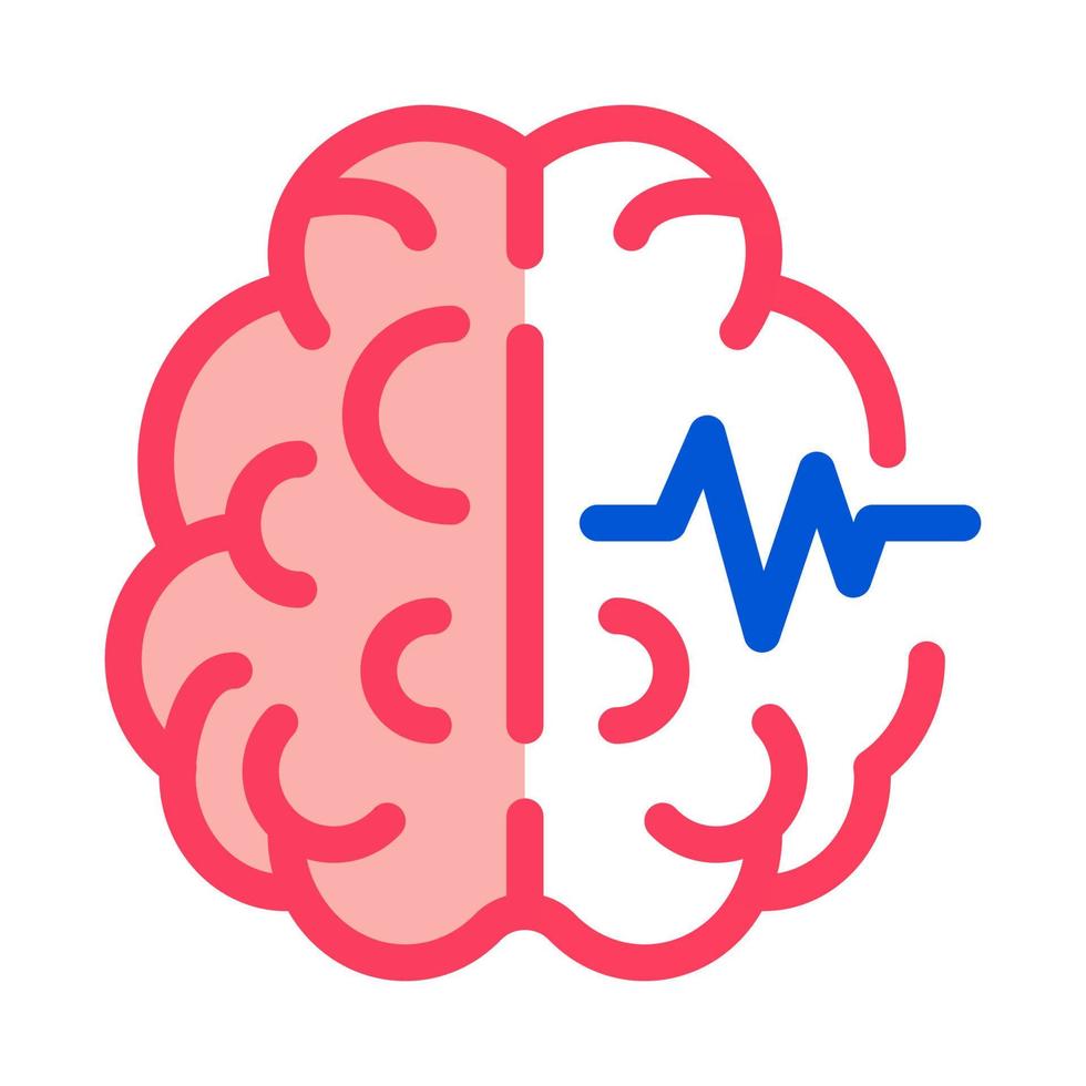 cervello impulso icona vettore schema illustrazione