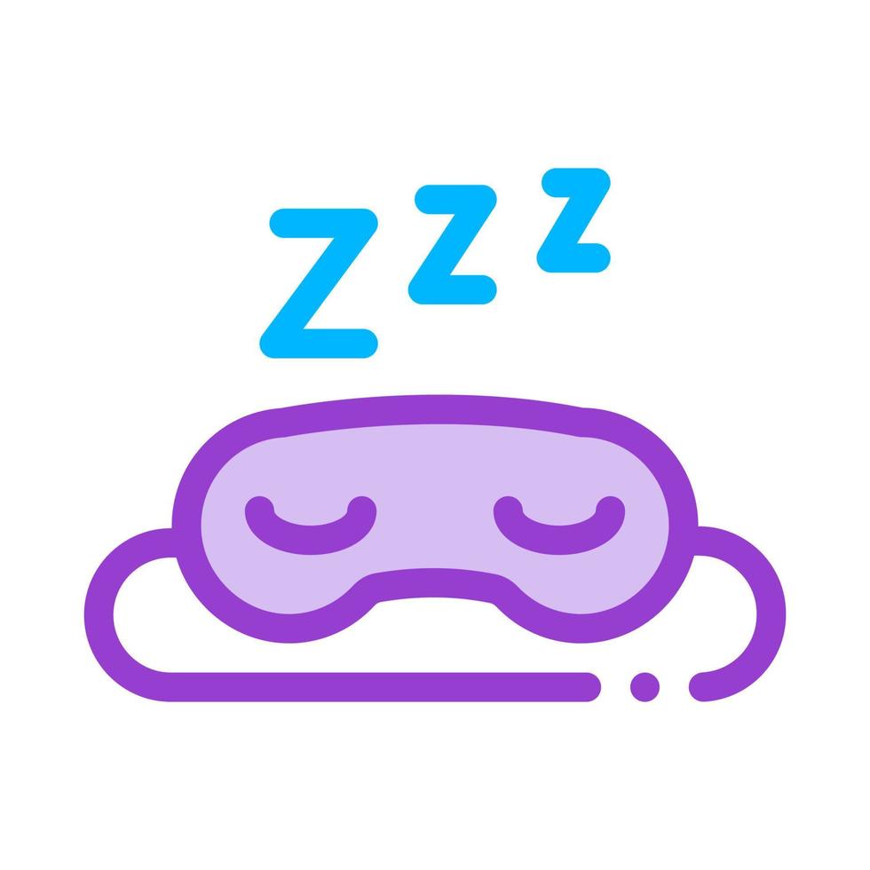 notte dormire occhi maschera icona schema illustrazione vettore