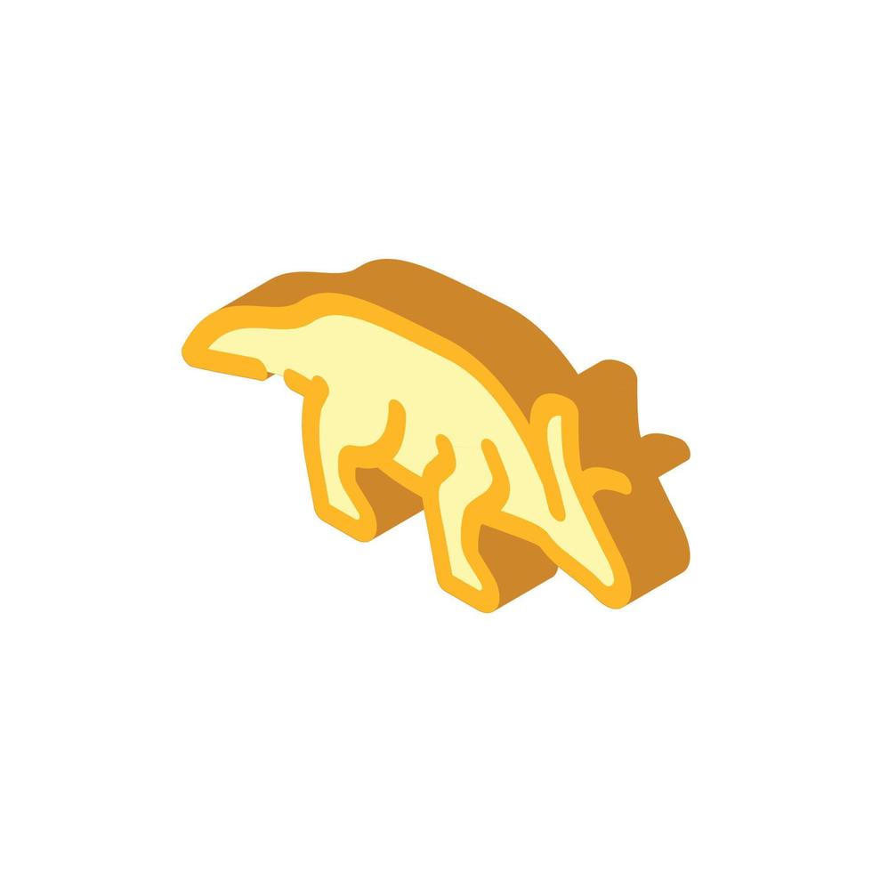 arrinoceratops dinosauro isometrico icona vettore illustrazione cartello