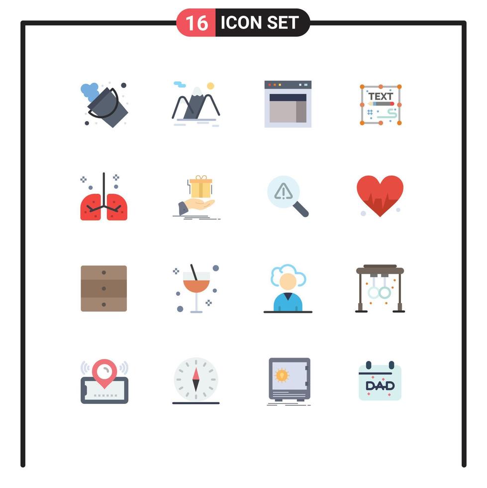 16 creativo icone moderno segni e simboli di pagina creativo paesaggio copywriting ragnatela modificabile imballare di creativo vettore design elementi