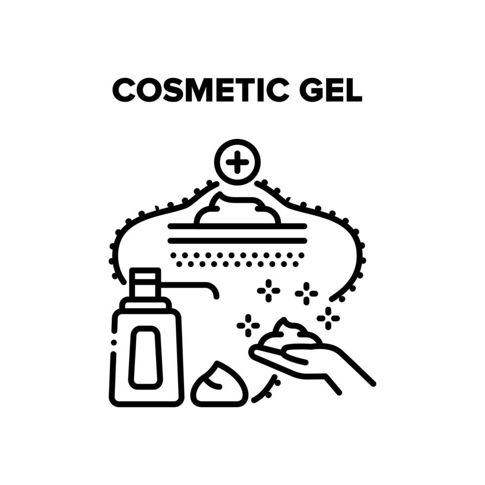 cosmetico gel vettore nero illustrazione