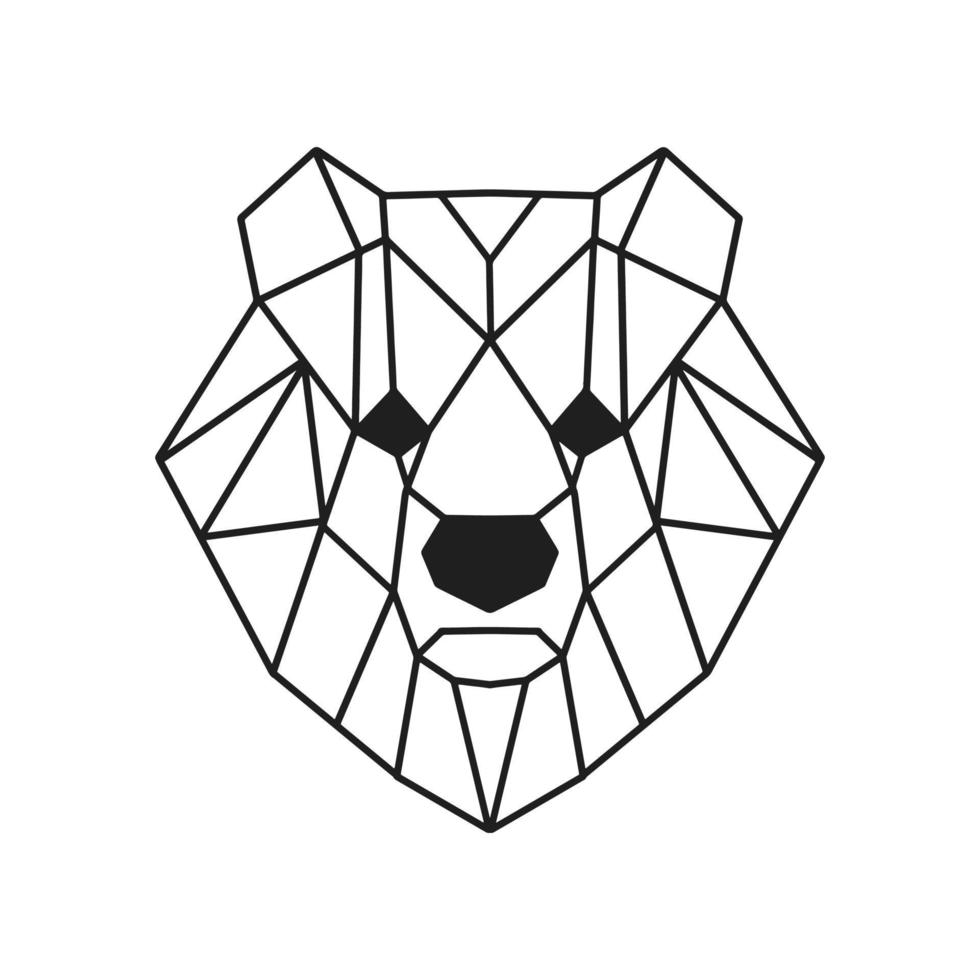 orso lowpoly illustrazione vettore