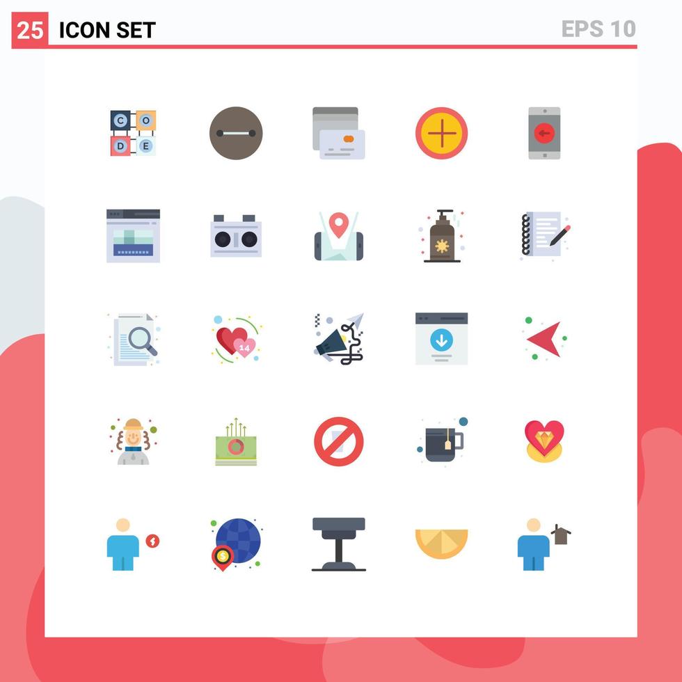25 creativo icone moderno segni e simboli di pagina mobile applicazione i soldi mobile utente modificabile vettore design elementi