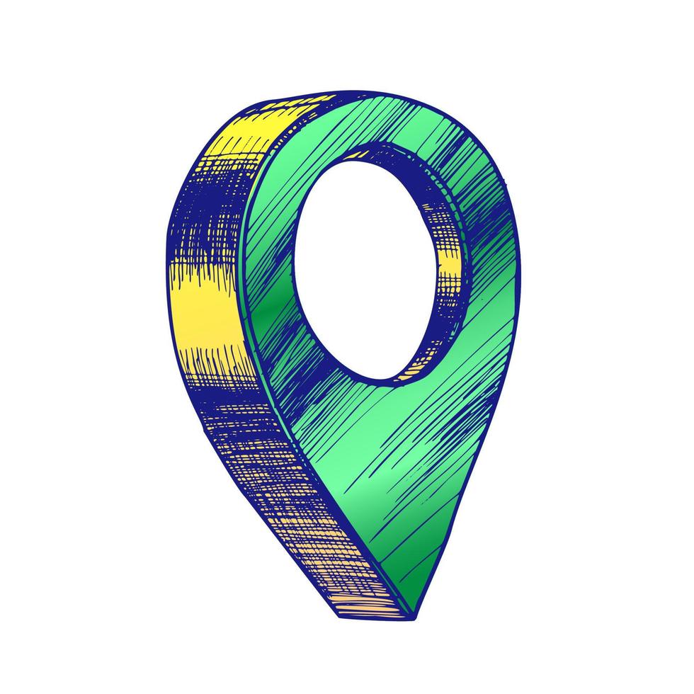 colore carta geografica pointer GPS Posizione cartello dettaglio simbolo vettore