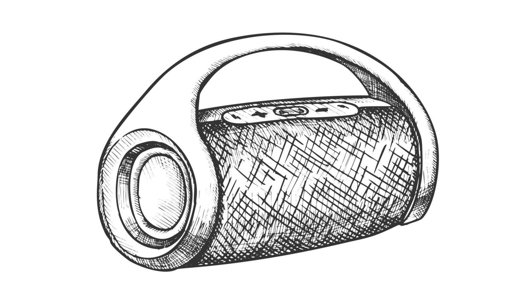 senza fili altoparlante digitale aggeggio monocromatico vettore