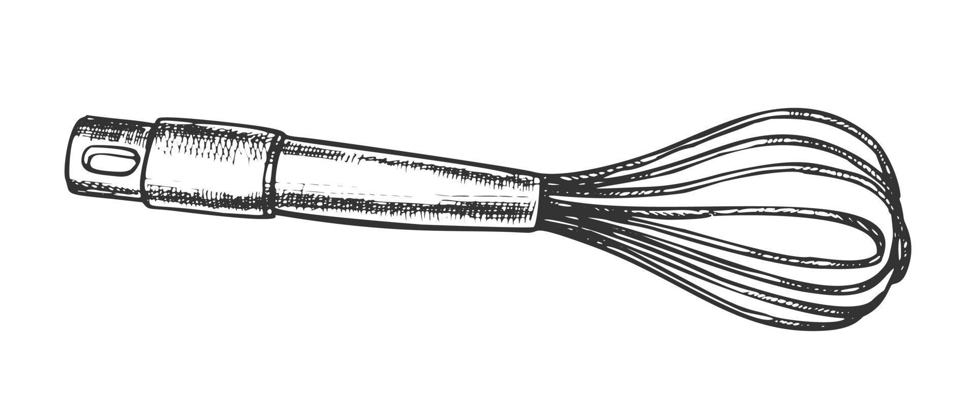 mano Manuale miscelatore utensili da cucina monocromatico vettore