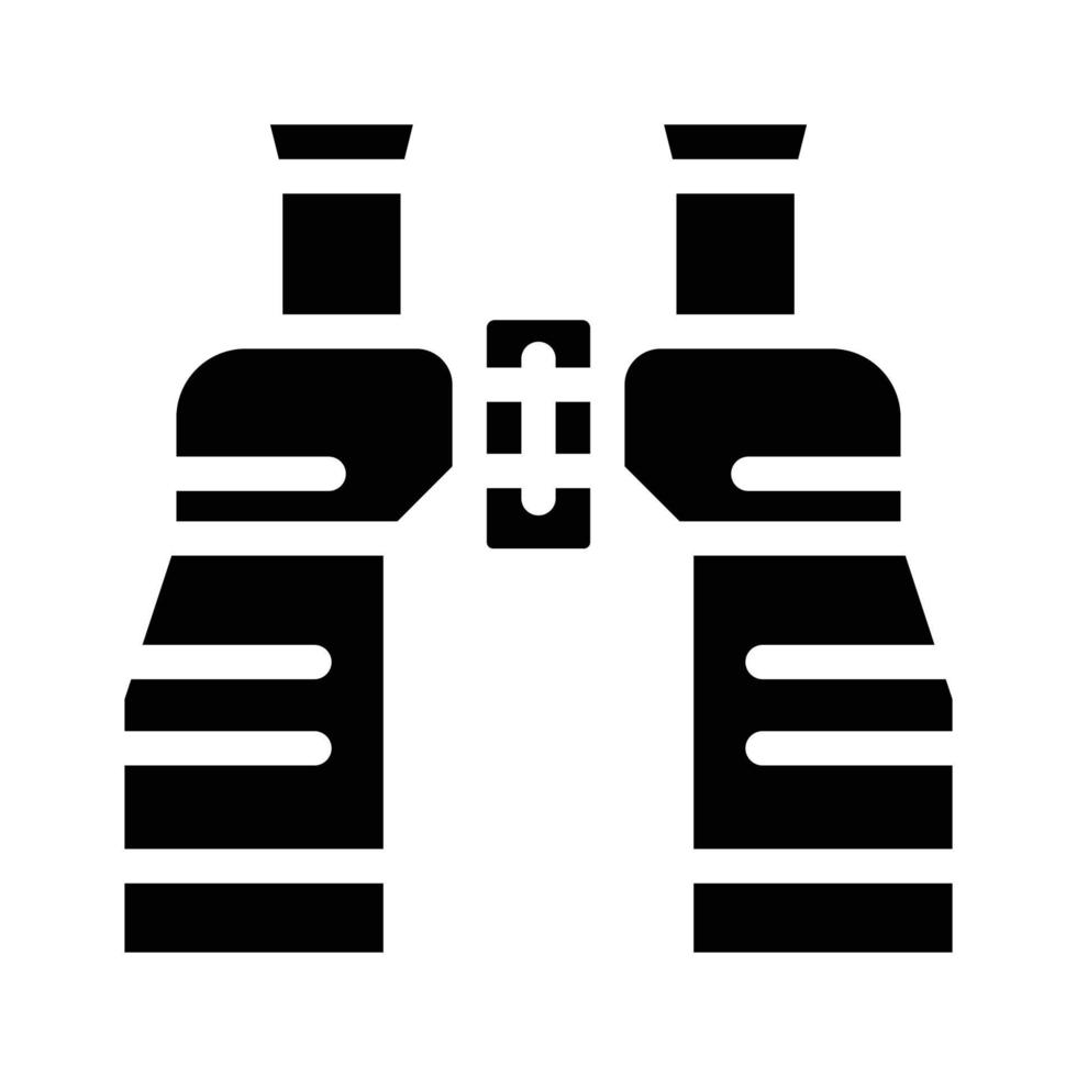 binocolo attrezzatura glifo icona vettore illustrazione