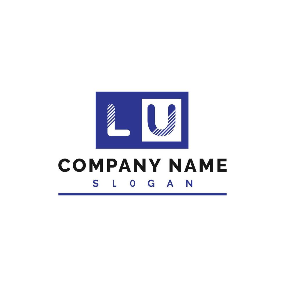 lu lettera logo design vettore