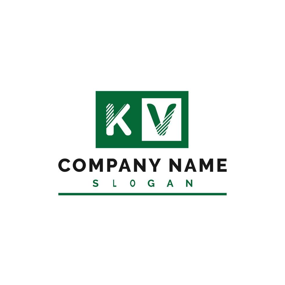 kv lettera logo design vettore