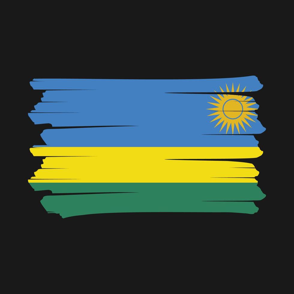 pennello bandiera ruanda vettore