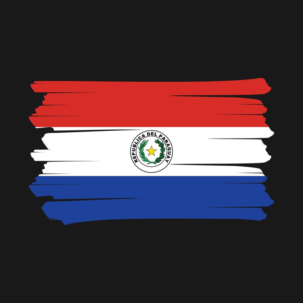 pennello bandiera paraguay vettore