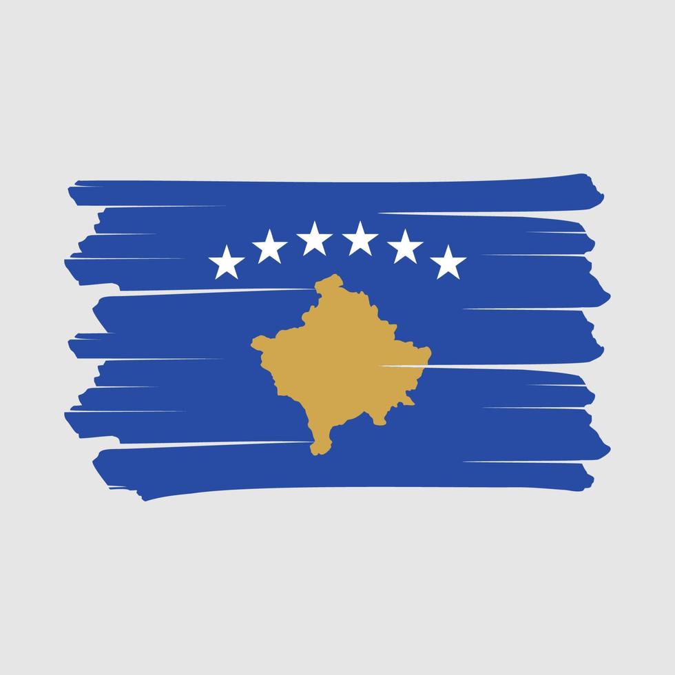 pennello bandiera kosovo vettore