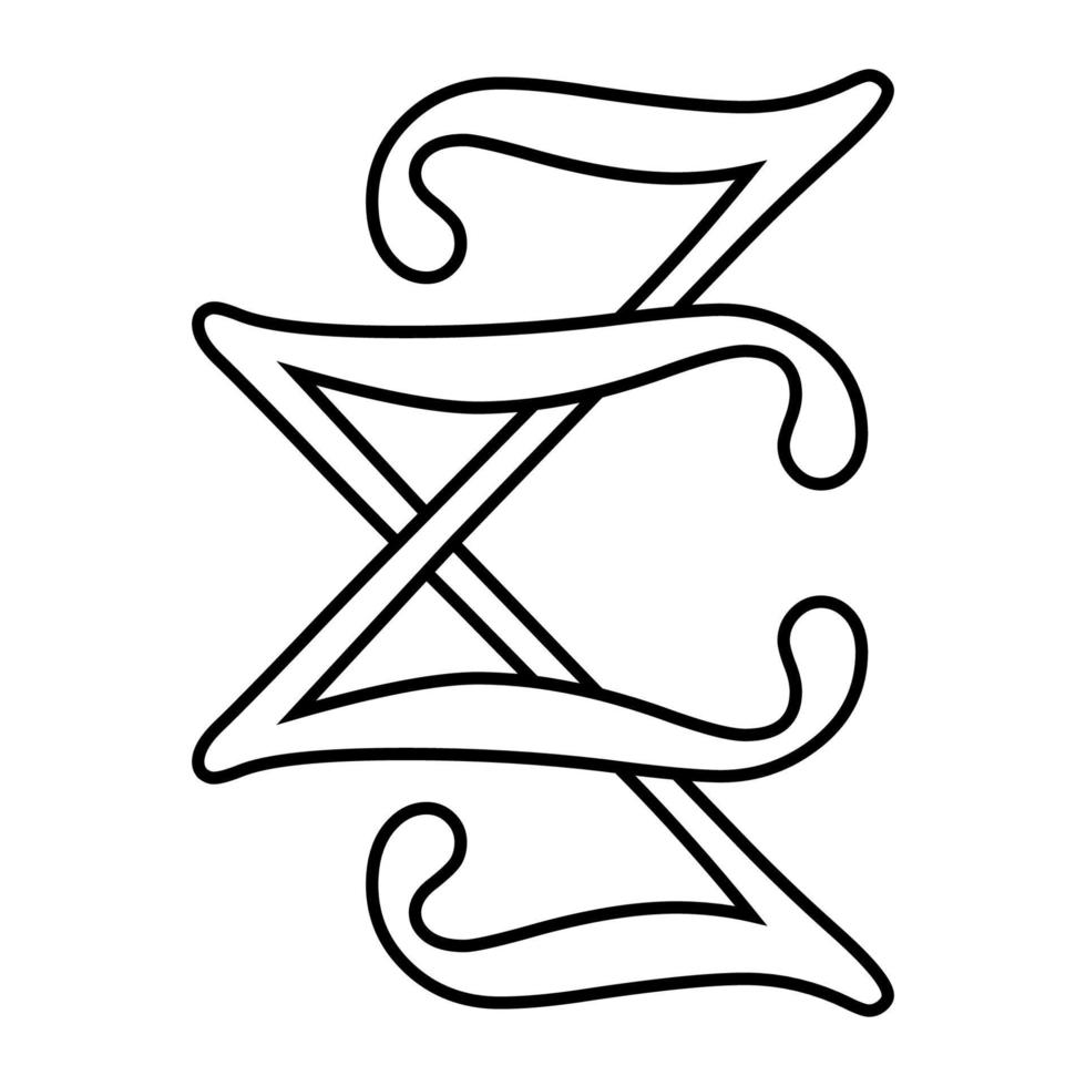lettera z icona illustrazione vettore