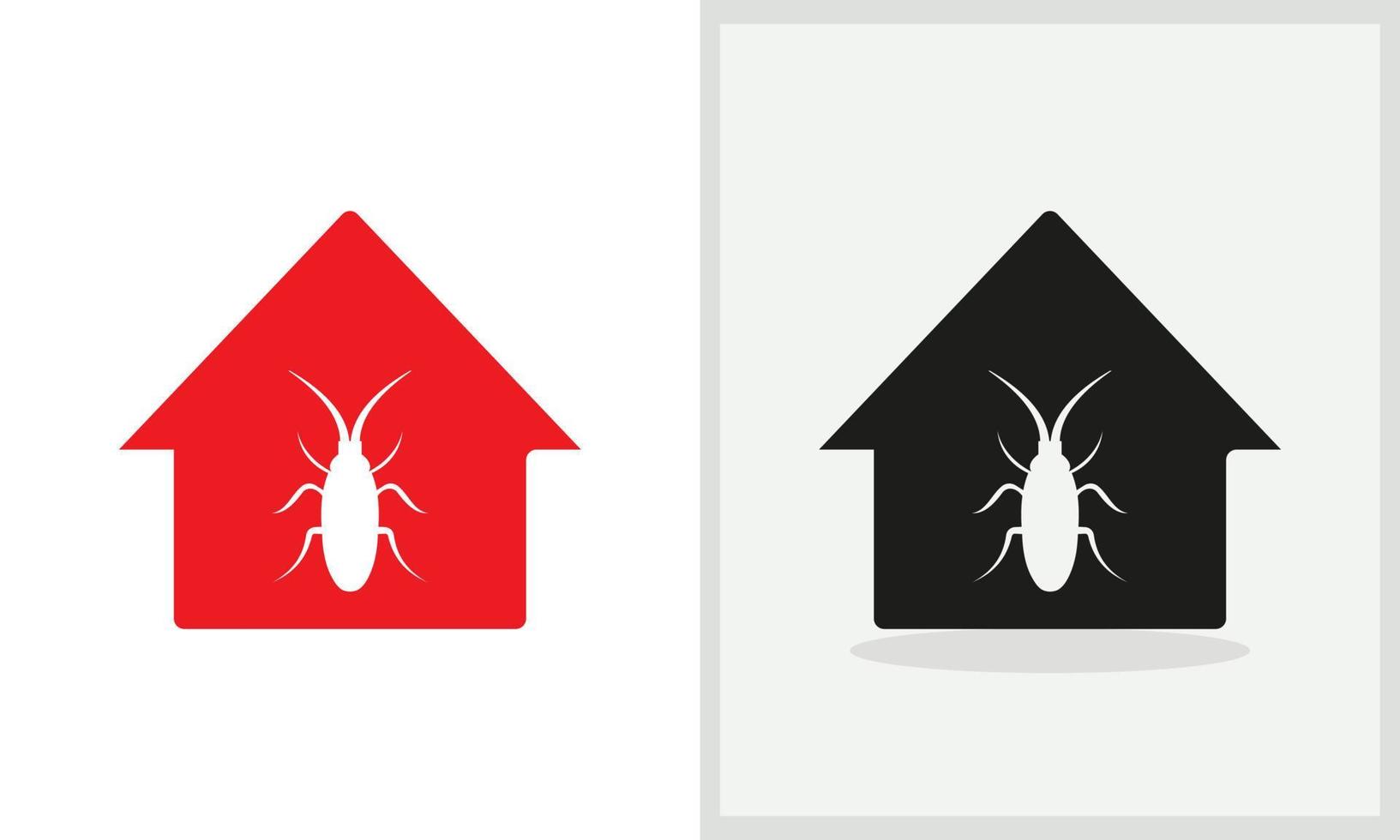 seme insetto Casa logo design. casa logo con seme insetto concetto vettore. seme insetto e casa logo design vettore