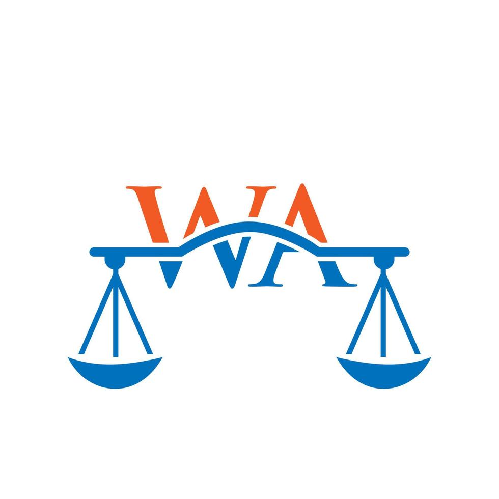 legge azienda lettera wa logo design. legge procuratore cartello vettore