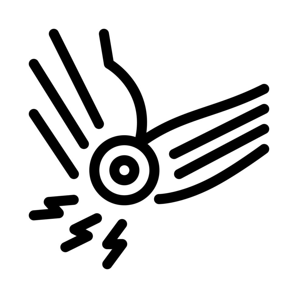 artrite di gomito icona vettore schema illustrazione