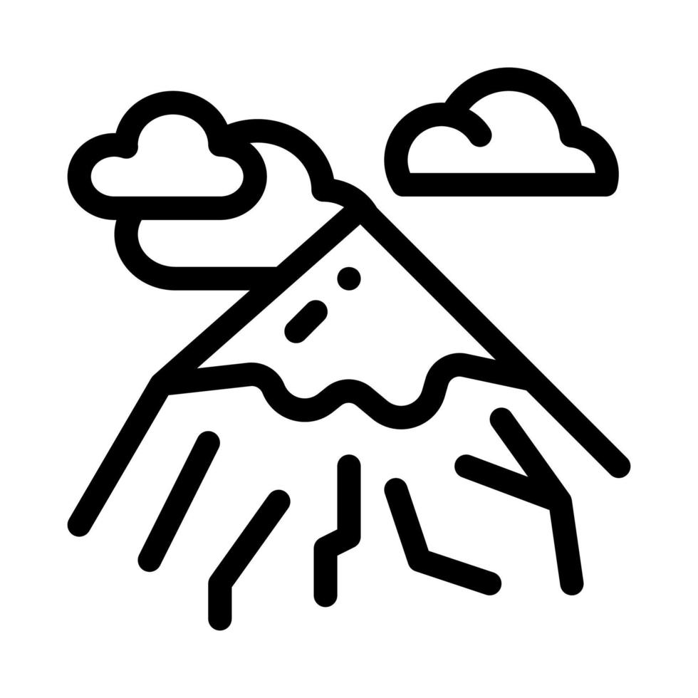 testa di montagna icona vettore schema illustrazione