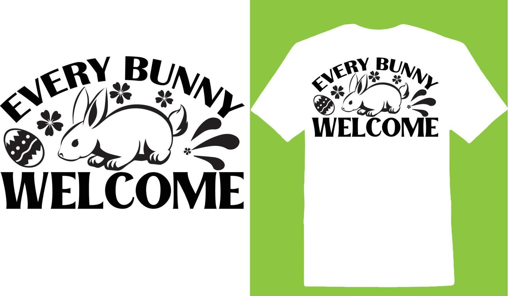 ogni coniglietto benvenuto Pasqua maglietta vettore