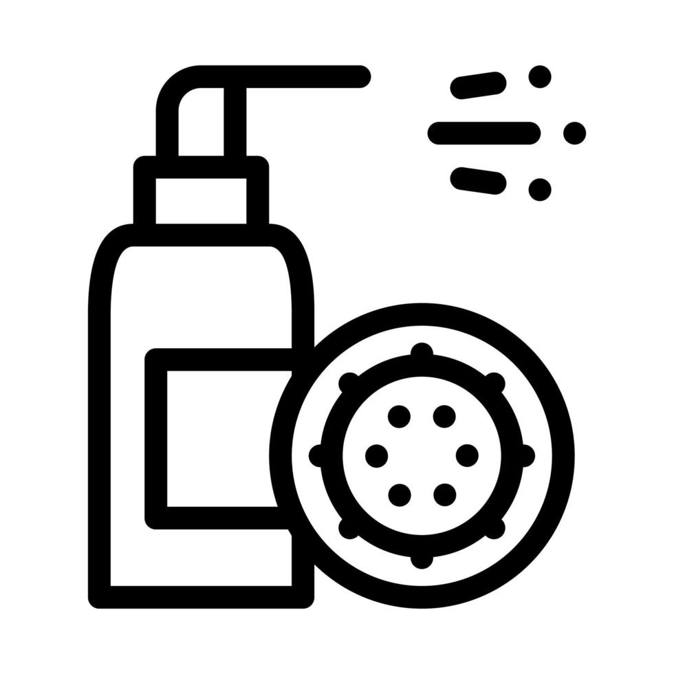 assistenza sanitaria spray icona vettore schema illustrazione