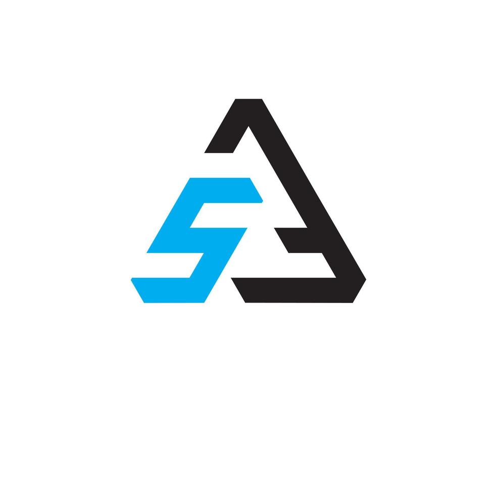 5a o a5 astratto monogramma logo design vettore modelli nel triangolo forma