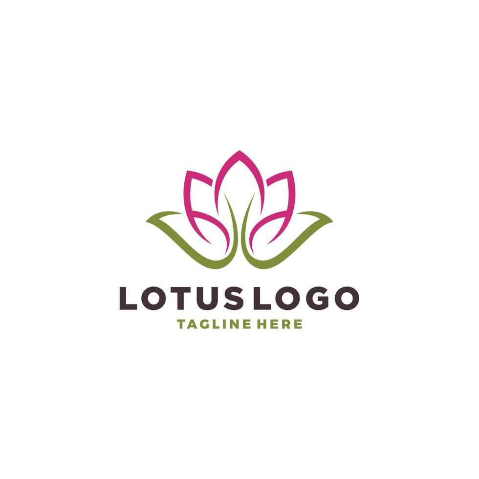 vettore loto bellezza logo design con creativo concetto