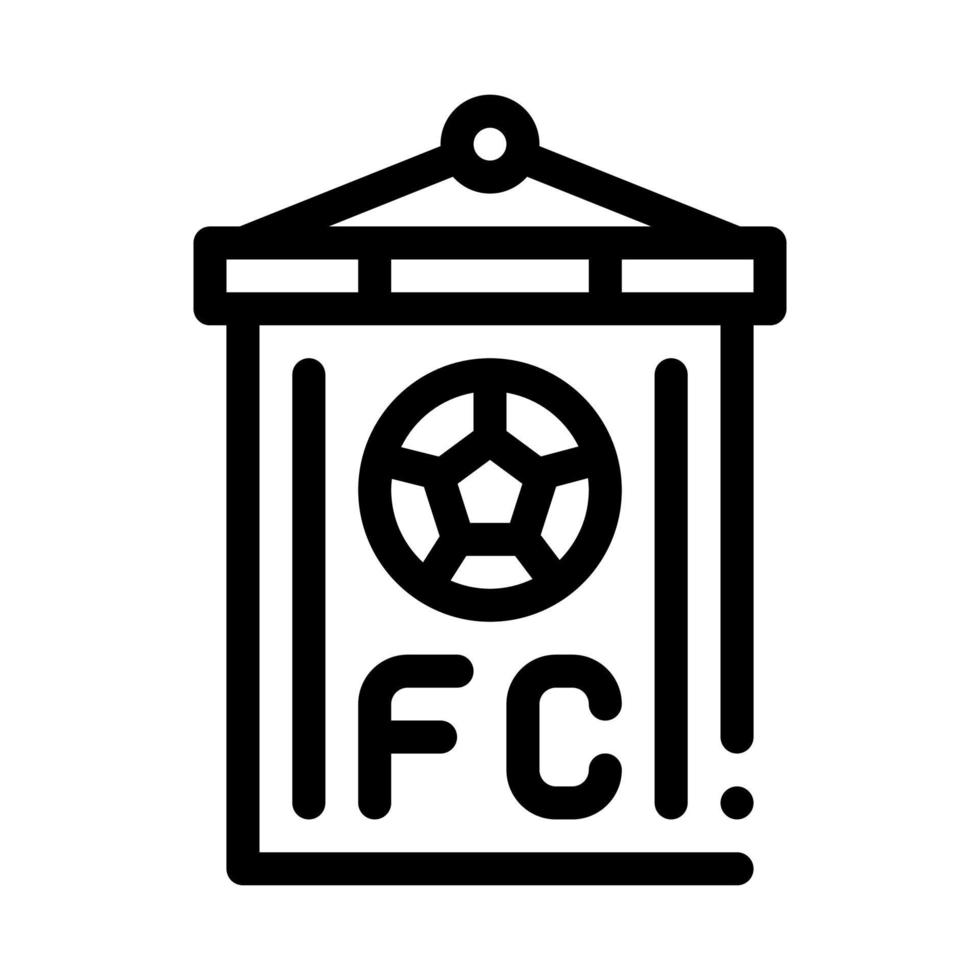 calcio comando bandiera icona schema illustrazione vettore