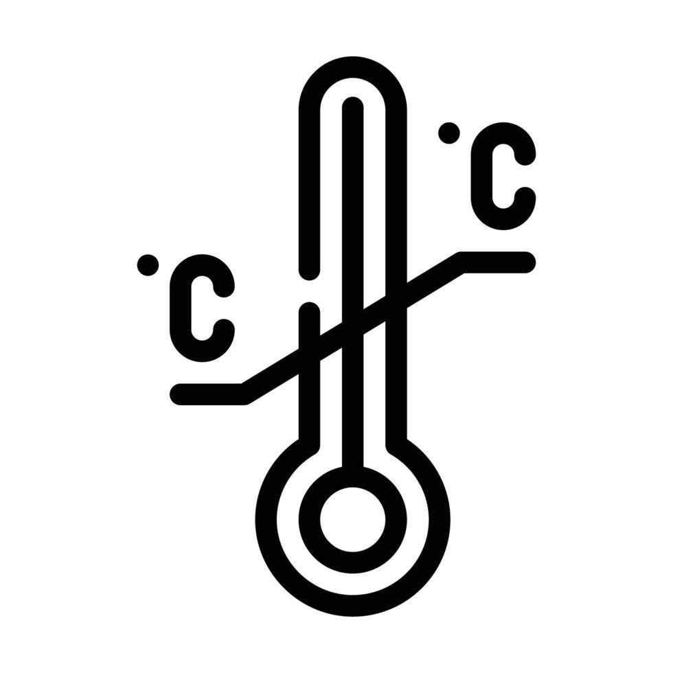 temperatura limitazione linea icona vettore illustrazione
