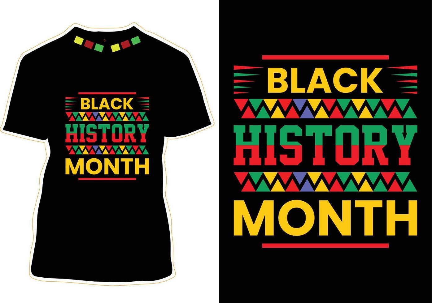 design della maglietta del mese della storia nera vettore