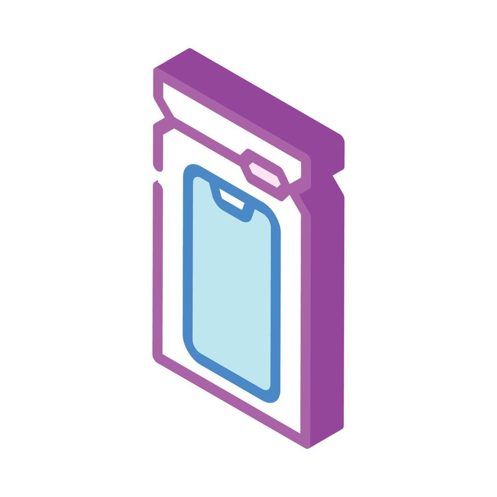 impermeabile Borsa Telefono protezione isometrico icona vettore illustrazione