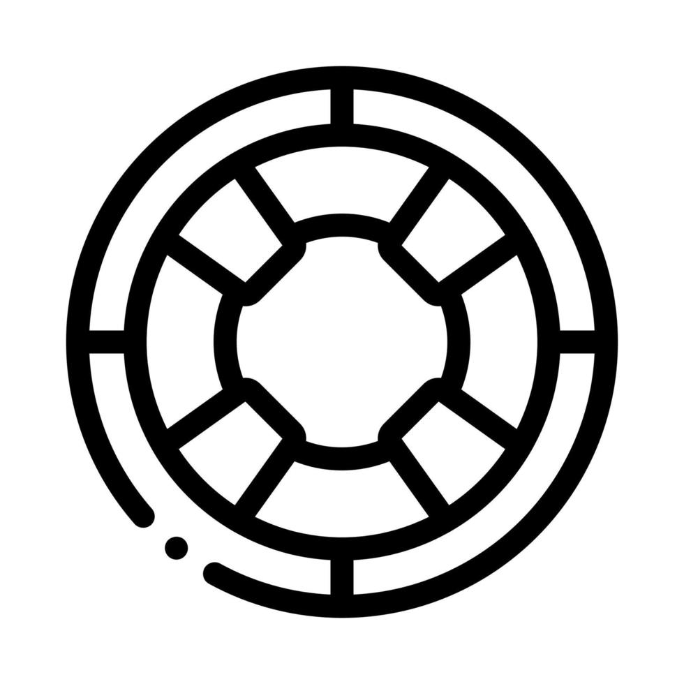 salvagente cerchio icona vettore schema illustrazione