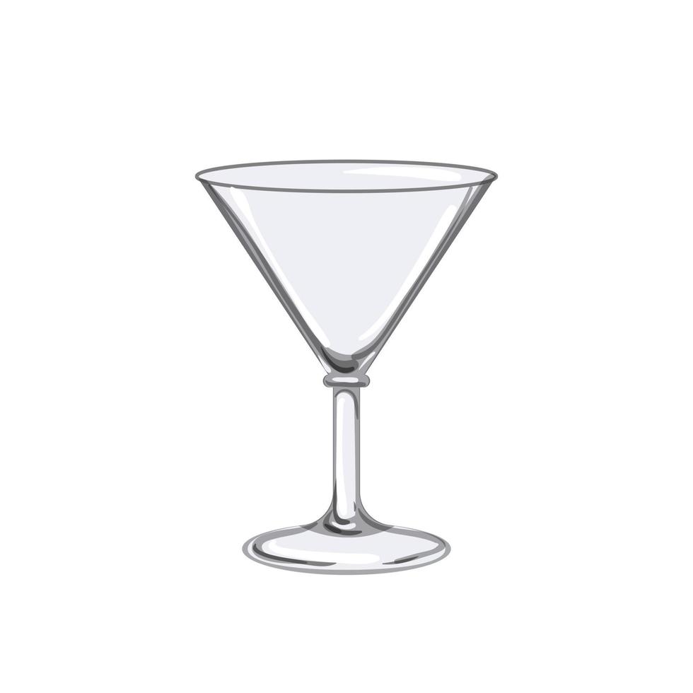 Martini cocktail bicchieri cartone animato vettore illustrazione