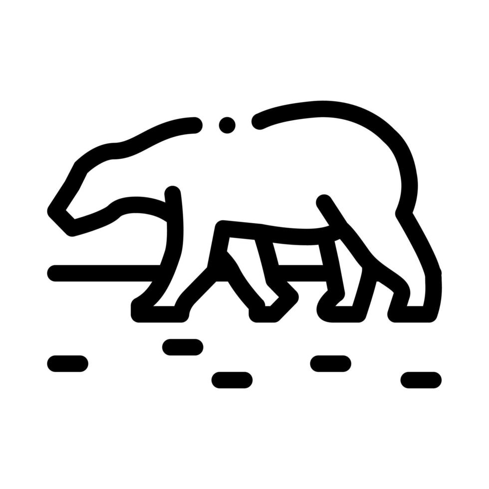 polare orso icona vettore schema simbolo illustrazione