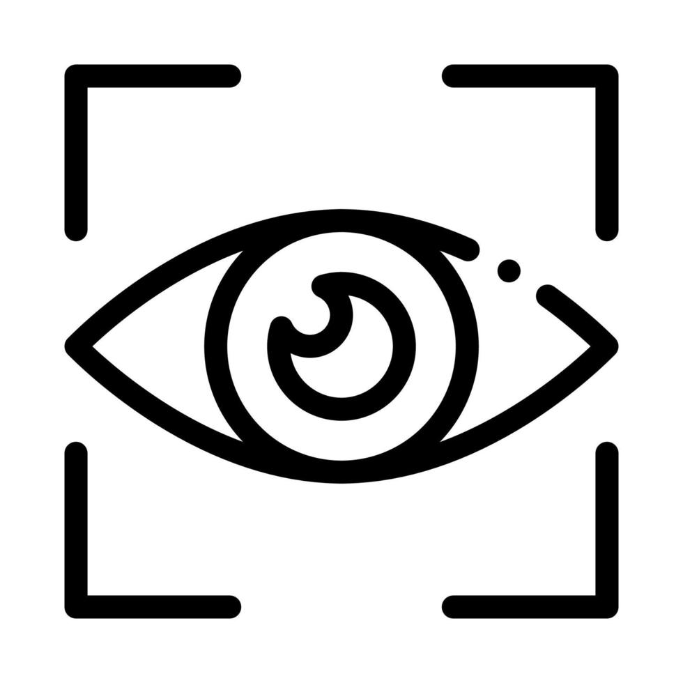 umano occhio lettura icona vettore schema illustrazione