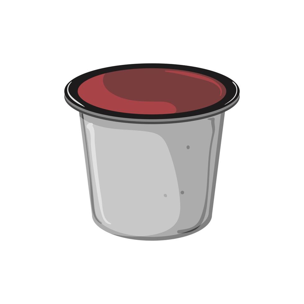 bevanda capsula caffè cartone animato vettore illustrazione