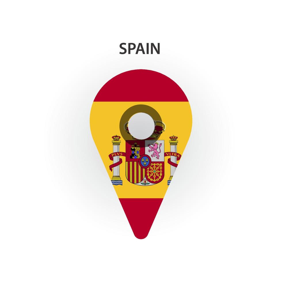 Spagna carta geografica, Spagna bandiera, vettore illustrazione