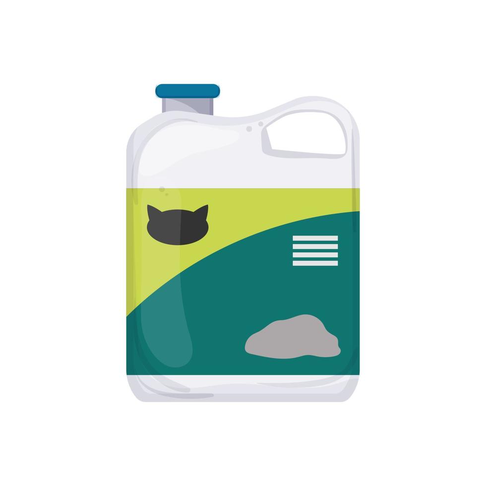 gatto rifiuti animale domestico colore icona vettore illustrazione