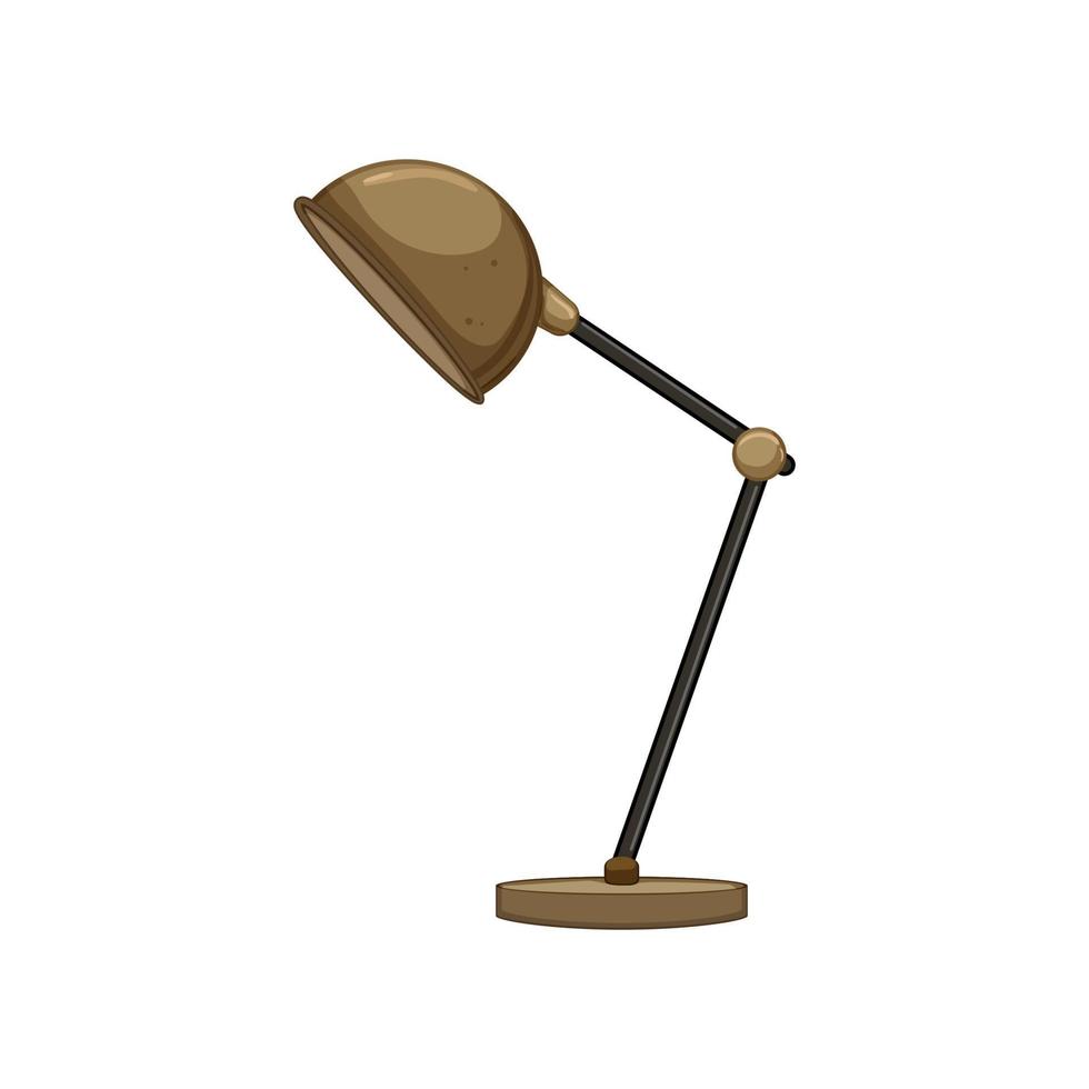 mobilia lampada tavolo cartone animato vettore illustrazione