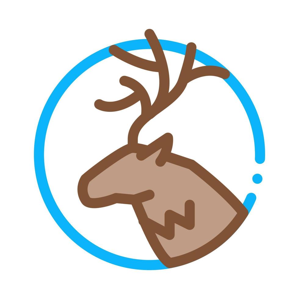 cervo silhouette icona vettore schema illustrazione