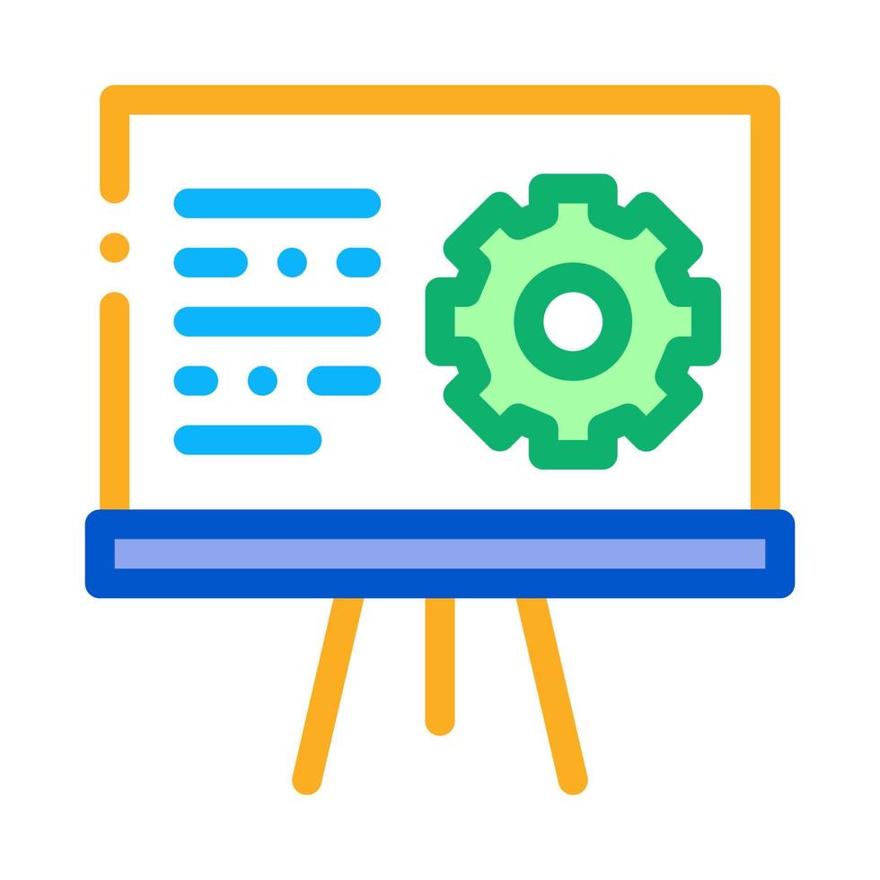 presentazione Ingranaggio icona vettore schema illustrazione