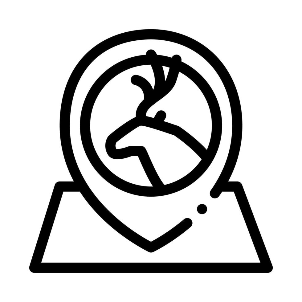 cervo Posizione icona vettore schema illustrazione