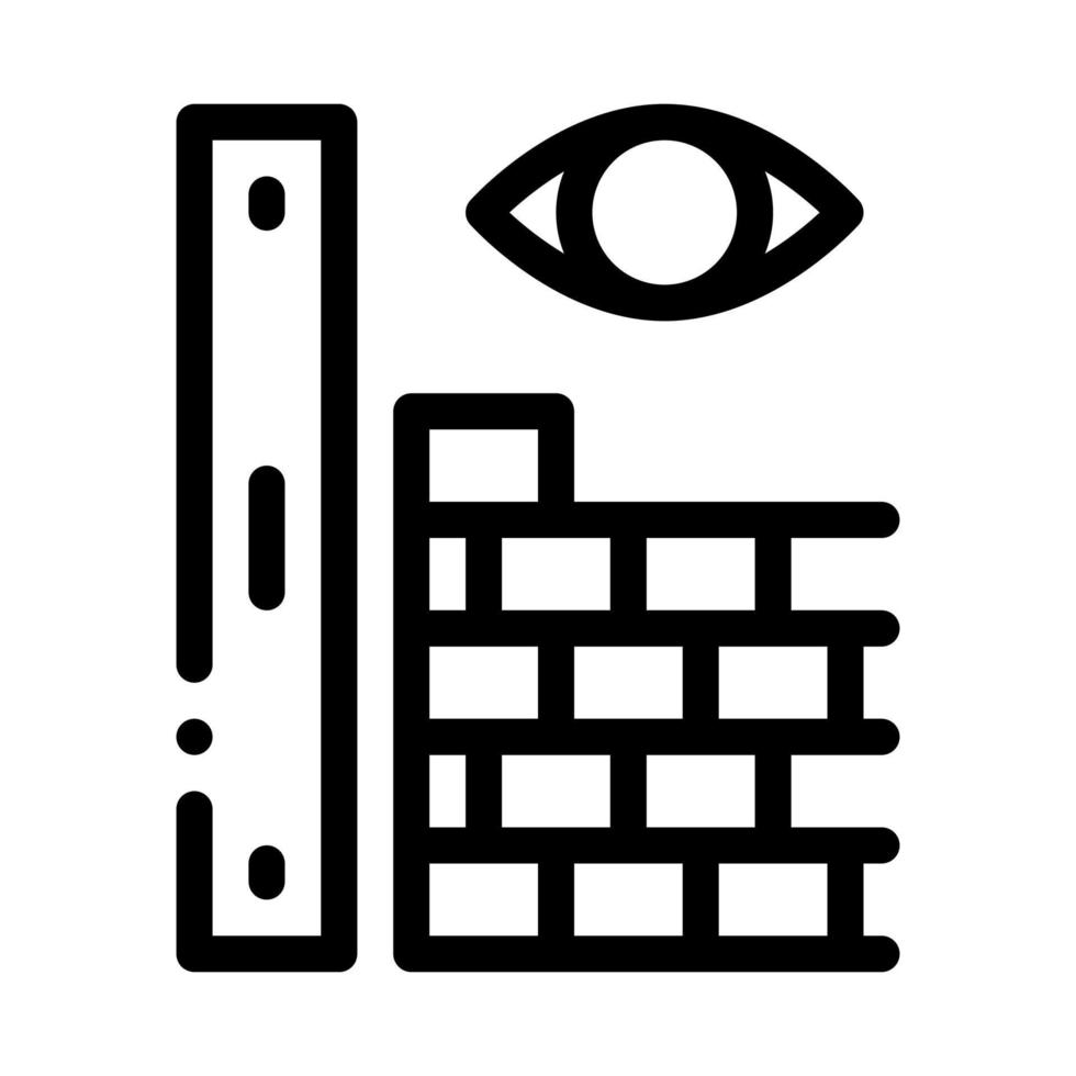 occhio misurazione icona vettore schema illustrazione
